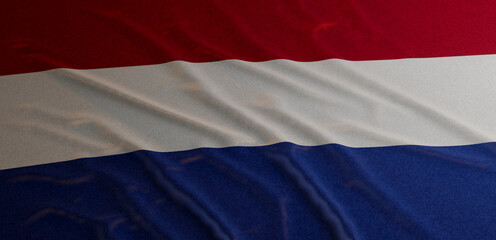 Netherlands flag waving. Holland flag. Dutch flag. 3D Render