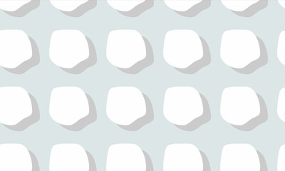 A set of white polka dots and spots in grey. Abstract vector seamless patterns.