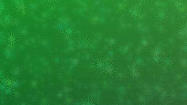 Motion graphics. Abstract background of forest green colors with bokeh