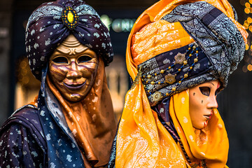 Masken spiel in Venedig