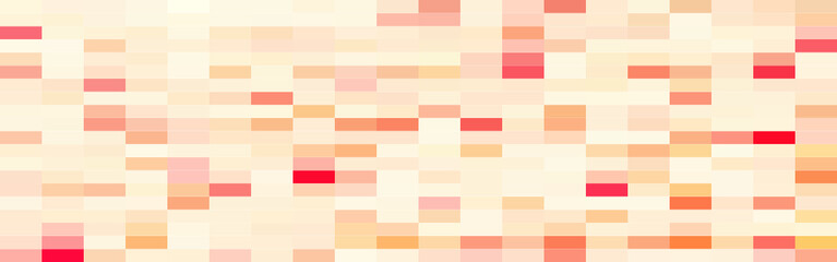Abstract orange and cream gradient rectangle mosaic banner background. Vector illustration.