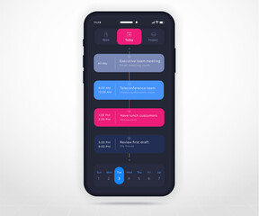 Mobile app calendar planner concept, Appointment calendar template UI UX, Smartphone calendar schedule agenda annual planning meeting application, Calendar events, Activity, Event app, Vector phone