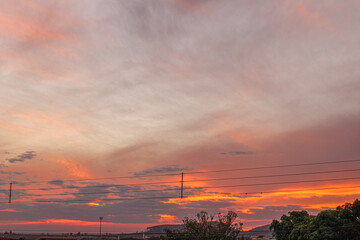 Naklejka premium orange sunset