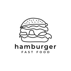 Burger Handdrawn Icon Logo Design Element