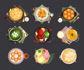 Indian Food Icon Set