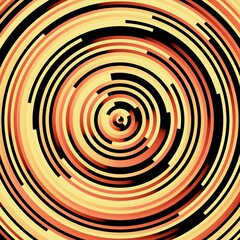 Black and orange abstract circle technology background. 3d rendering.	
