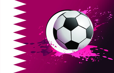 Football championship in Qatar - sport vector background
