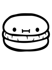 Burger niedliches Gesicht 