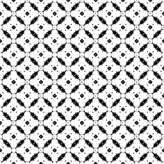 Black and white seamless pattern texture. Greyscale ornamental graphic design. Mosaic ornaments. Pattern template. Vector illustration. EPS10.