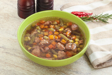 Soup with lentil and chicken