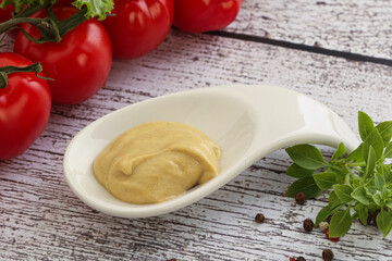 Spicy Mustard sauce in the bowl