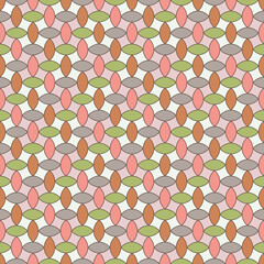 Seamless, Vector Image of Stylized Ovals and Squares in Light Pink Tones. Can Be Used in Design and Textiles