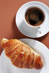 Croissant and coffee