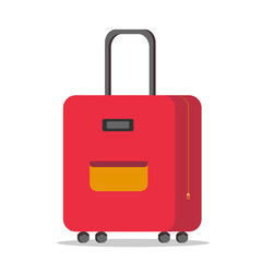 travel stroller suitcase bag isolated jpeg luggage illustration that symbolize travelling and getting new emotions, suitcase  with pockets isolated on white background jpg image illustration