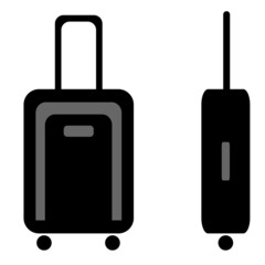 travel stroller suitcase bag isolated jpeg luggage illustration that symbolize travelling and getting new emotions, suitcase  with pockets isolated on white background jpg image illustration