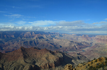 Blue Skies Over the Grand Canyon in Arizona