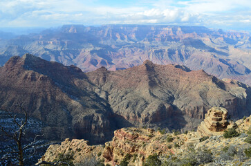 Lovely Scenic View of the Grand Canyon from the South Rim