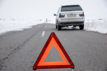 Fototapeta premium Red emergency stop sign