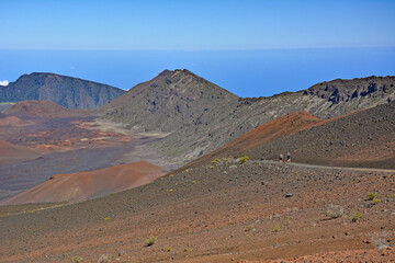 Fototapeta na wymiar View of the sacred Haleakala Crater summit on Maui island, Hawaii a U..S. National Park
