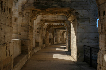 Views from the Roman Amphitheater in the town of Arles, France