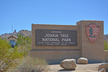 Entrance to Joshua Tree National Park in the Southern California desert