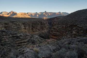 Fototapeta na wymiar Dry Fall of Pipe Spring Looks Out Across The Grand Canyon