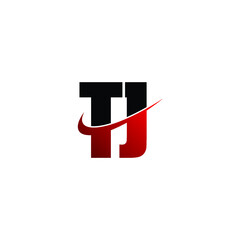 Letter TJ simple logo design vector
