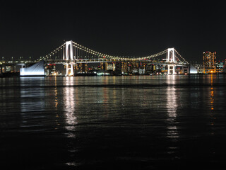 Fototapeta premium 夜景 レインボーブリッジ 芝浦
