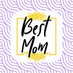 Happy Mother's Day Heart-Typocraphic illustration vector Calligraphy Background, celebration card,printable, ornaments celebrations, gift card invitation
