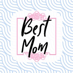 Happy Mother's Day Heart-Typocraphic illustration vector Calligraphy Background, celebration card,printable, ornaments celebrations, gift card invitation
