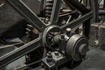 Fototapeta na wymiar detail of a historic mining machine
