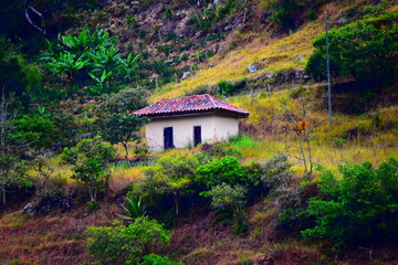 Casa campesina en las montañas de Manta Colombia