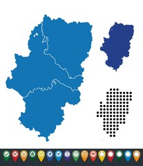 Set maps of Aragon province