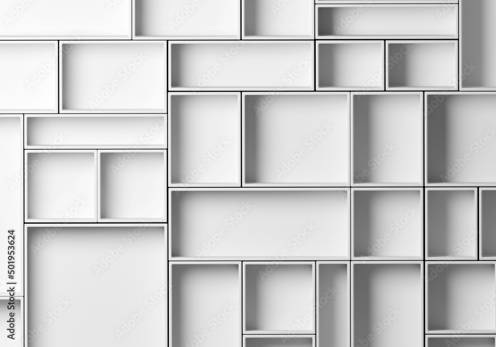 Poster white geometric background. simple geometric background with smooth lines. background on abstract th
