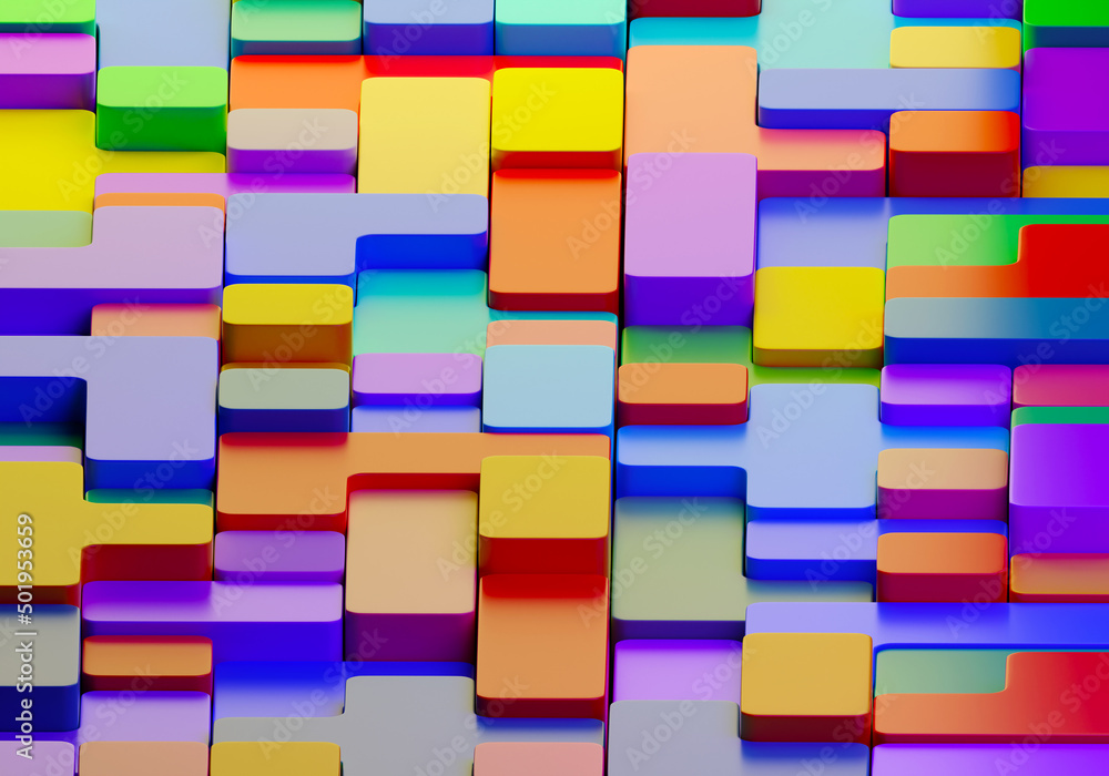 Poster abstract background. abstract multicolored elements. iridescent scenery top view. volumetric abstrac