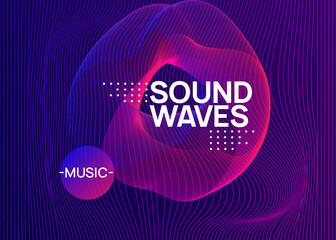 Neon electronic fest flyer. Electro dance music. Trance sound. Club event poster. Techno dj party.