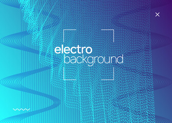 Neon electronic event. Electro dance dj. Trance sound. Club fest poster. Techno music party flyer.