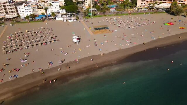 Playa de los Cristianos in Tenerife, Spain