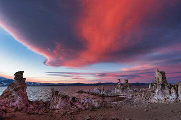 Sunset on Mono lake