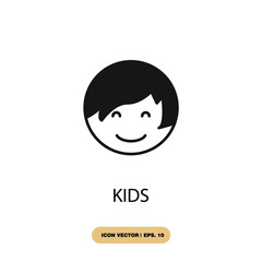 kids icons  symbol vector elements for infographic web