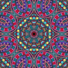 Colorful Mandala Flowers Pattern Boho Symmetrical 1020