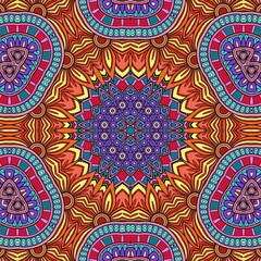 Colorful Mandala Flowers Pattern Boho Symmetrical 531