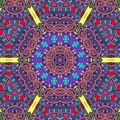 Colorful Mandala Flowers Pattern Boho Symmetrical 511
