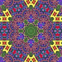 Colorful Mandala Flowers Pattern Boho Symmetrical 508