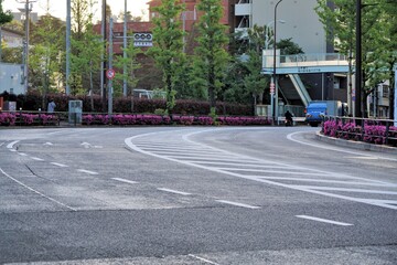 Obraz premium カーブした道路
