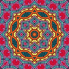 Colorful Mandala Flowers Pattern Boho Symmetrical 78