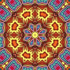 Colorful Mandala Flowers Pattern Boho Symmetrical 22