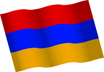 Waving flag of Armenia vector