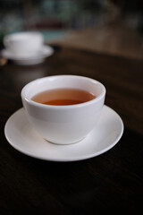 white cup of tasty tea