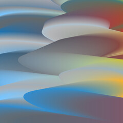 An abstract background of many colored elements with gradients.3d.